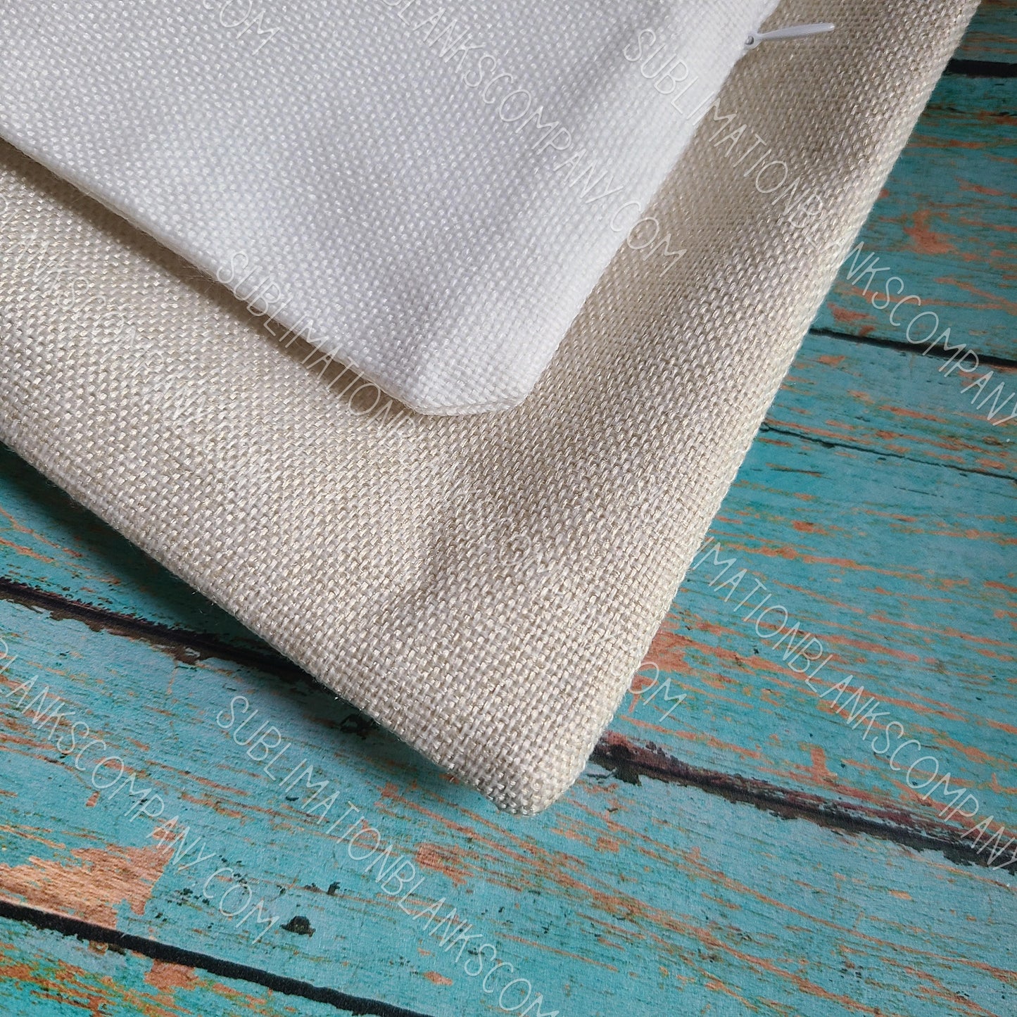 18" White or Natural Burlap Pillow Cover Sublimation Blank