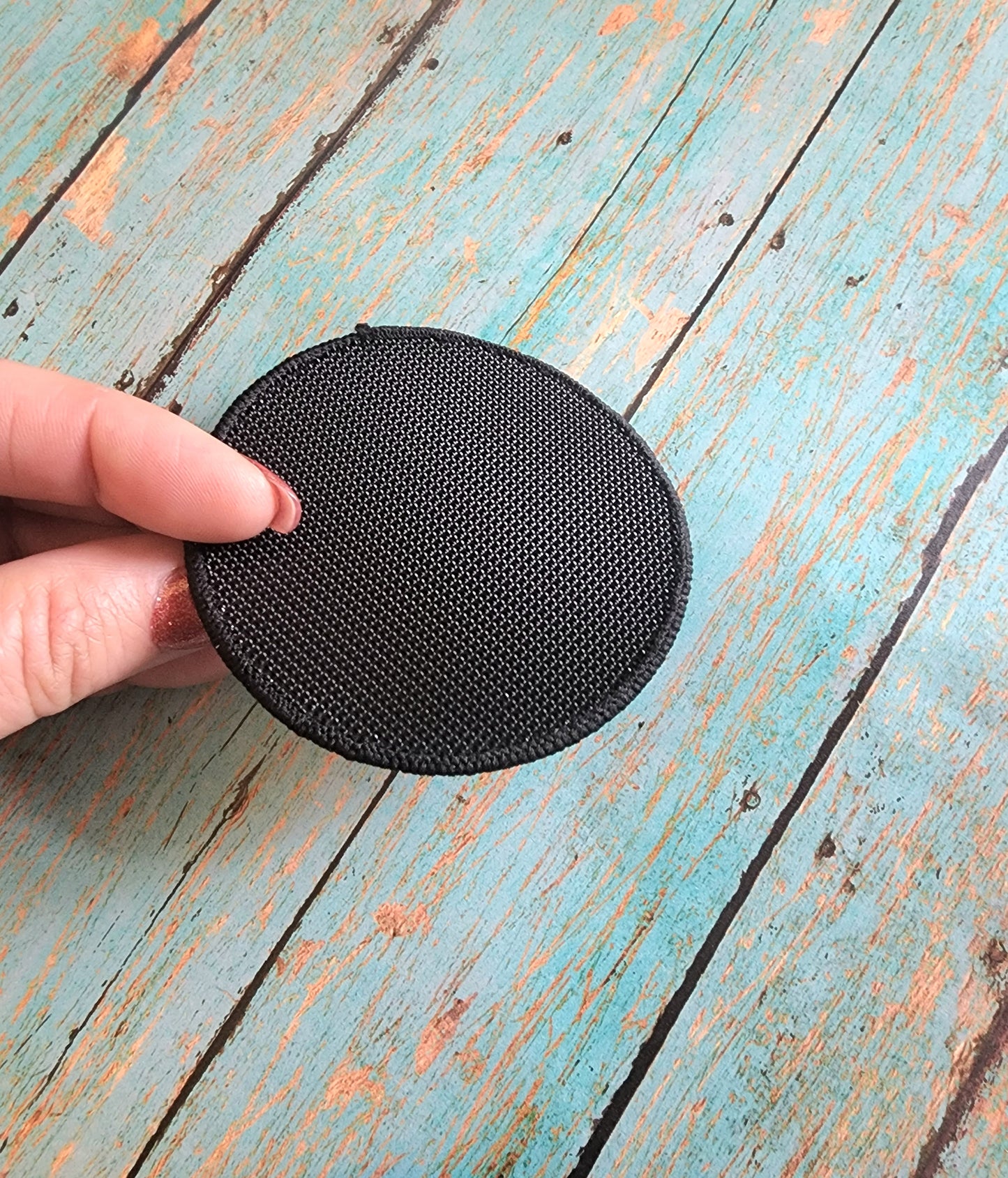 VELCRO Rounded Rectangle and Cirlcle Hat Patch Sublimation Blank! Polyester!
