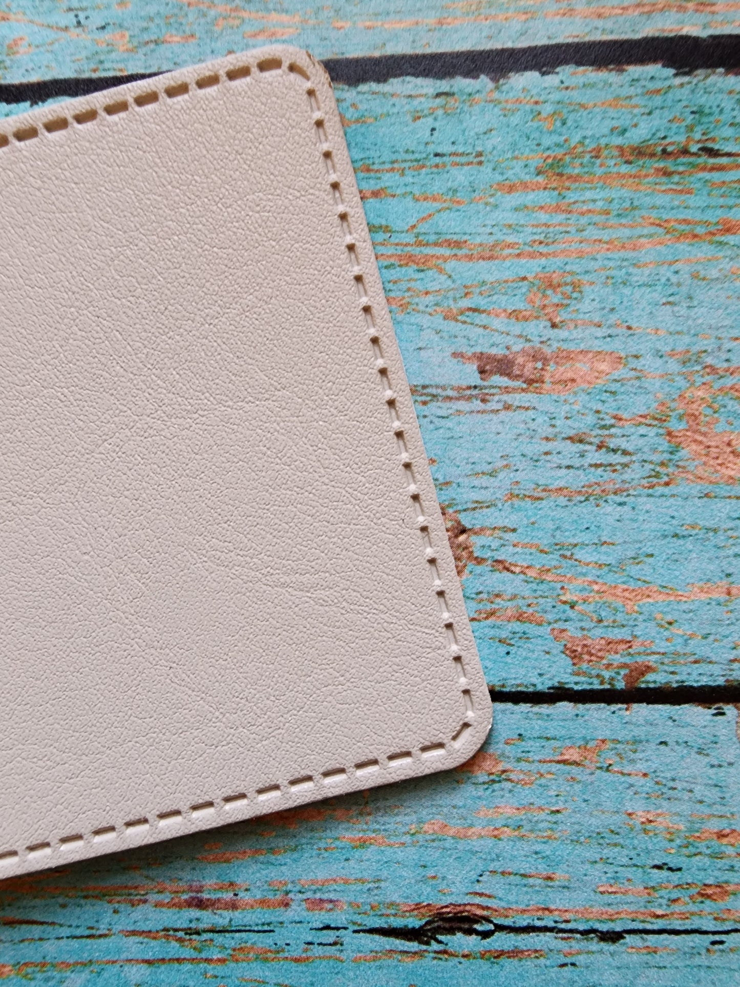 Rectangle 3.5" x 2.5" Retro Sandstone or Tan Leather Hat Patch Sublimation Blank! 4" Rounded Rectangle! Laserable!