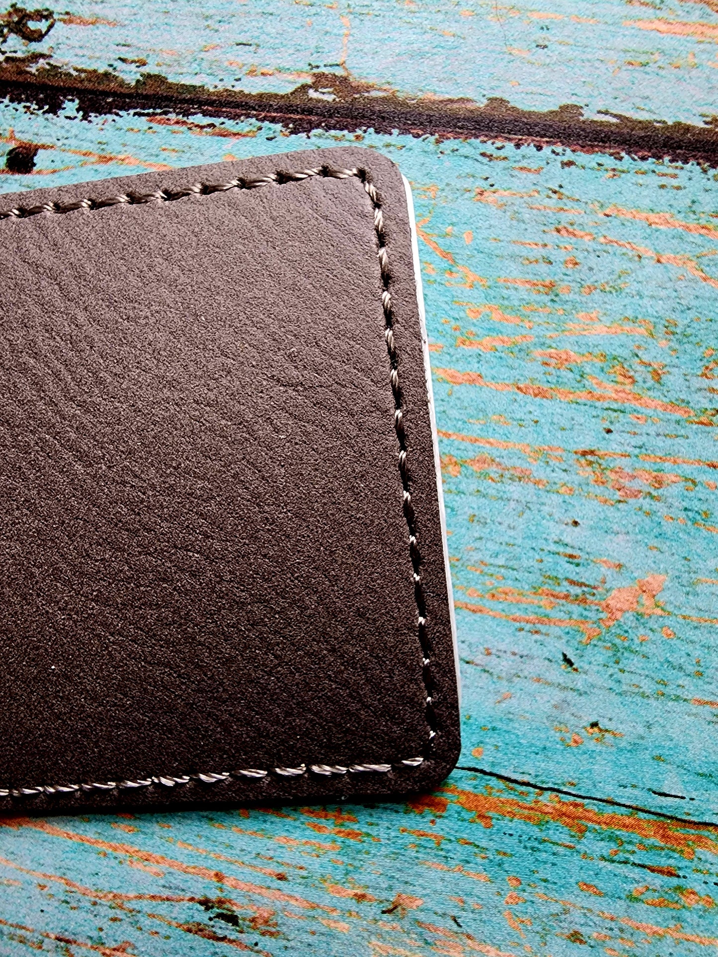 Vegan Faux Leather 2" x 3" Rounded Rectangle Hat Patch Blank! Laserable!