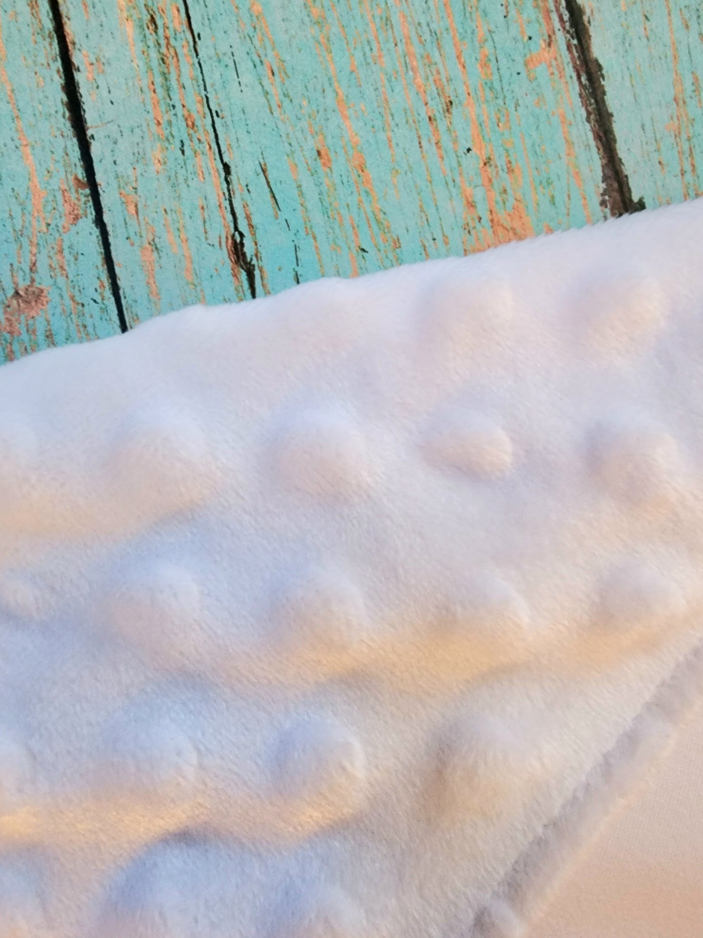 54" x 30" Soft White Minky Dot Baby Blanket Sublimation Blank