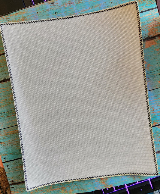 Zig Zag Stitched 8x10" Extra Large Rectangle Distressed Burlap Sublimation Back Patch Sublimation Blank with Glue Back