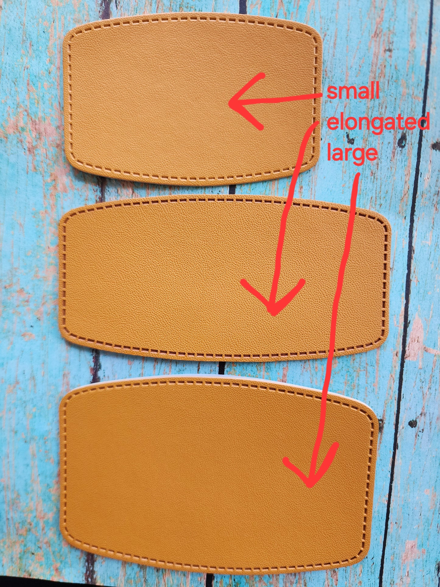 Retro Grey, Sandstone or Tan Leather Hat Patch Sublimation Blank! Rounded Corner Rectangle! Laserable!