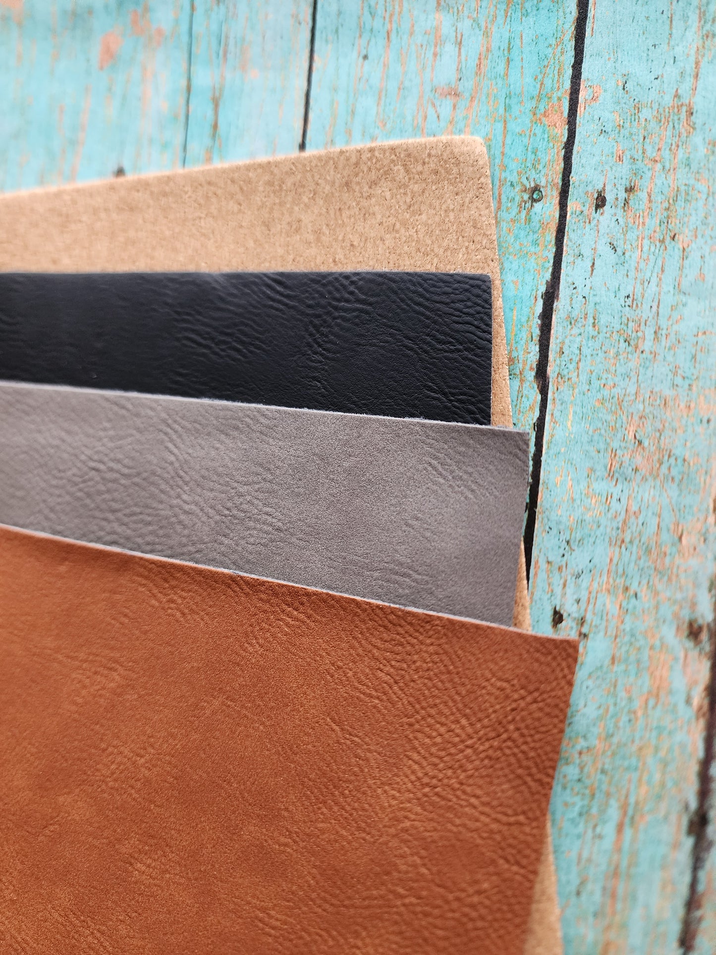 Blank Laserable 12" x 18" PU Leather and Cork Sheets. Dual color for Laser!