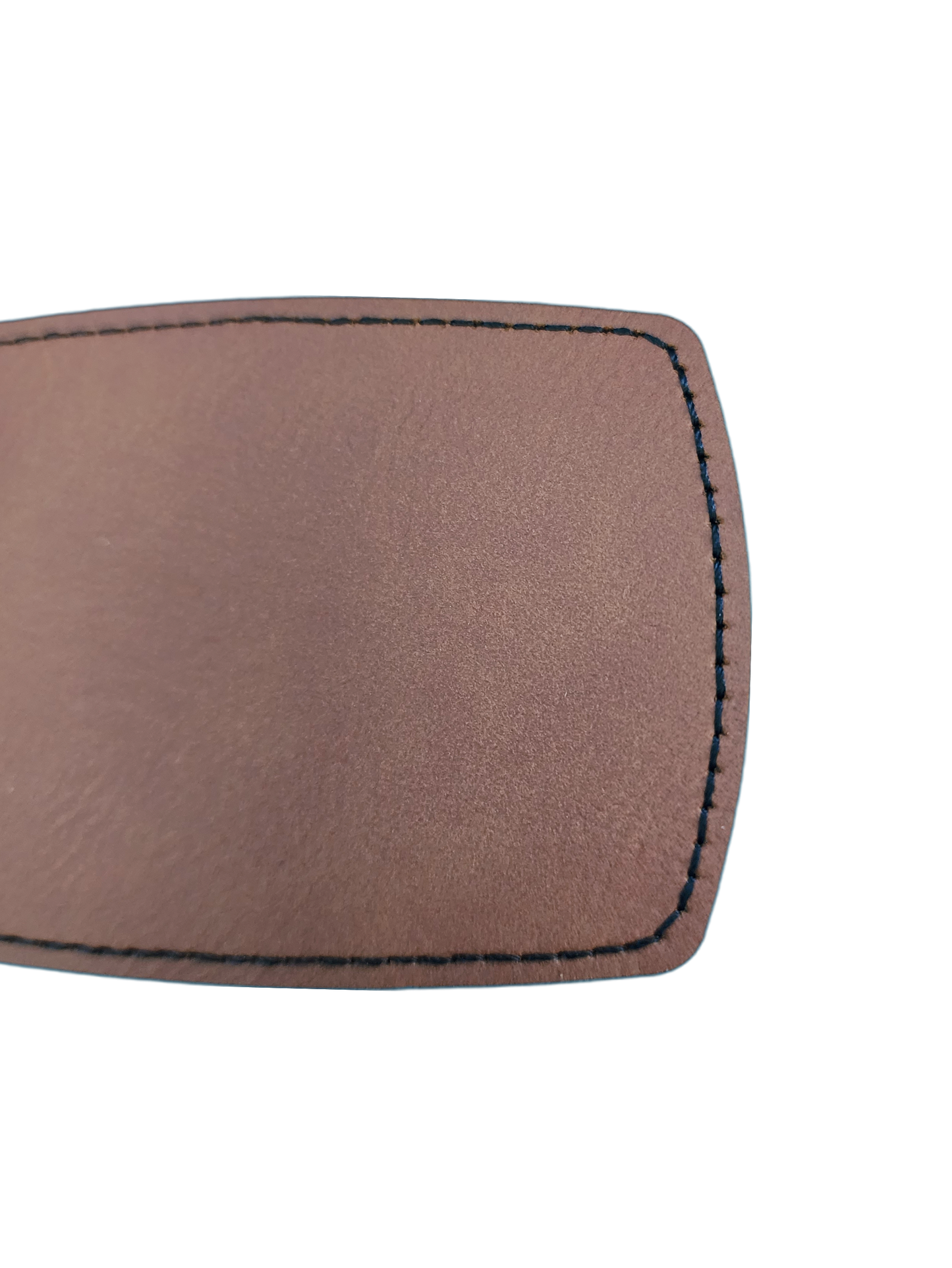 Vegan Faux Leather Large 2.5" x 4" Rounded Rectangle Hat Patch Blank! Laserable!