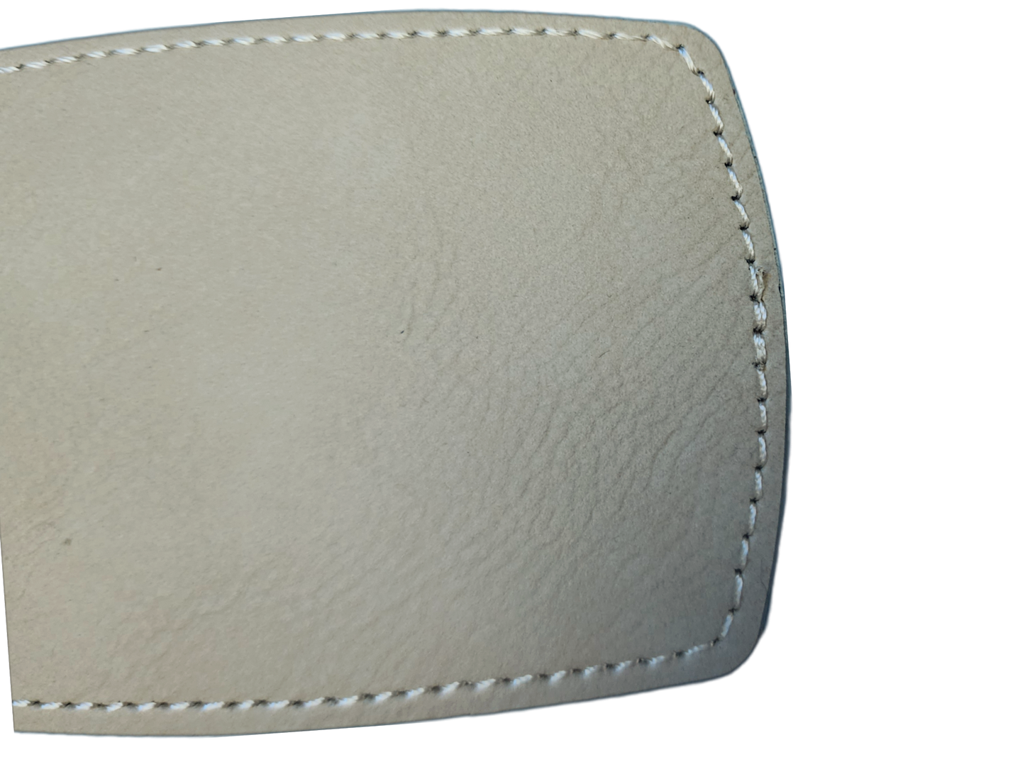 Vegan Faux Leather Large 2.5" x 4" Rounded Rectangle Hat Patch Blank! Laserable!