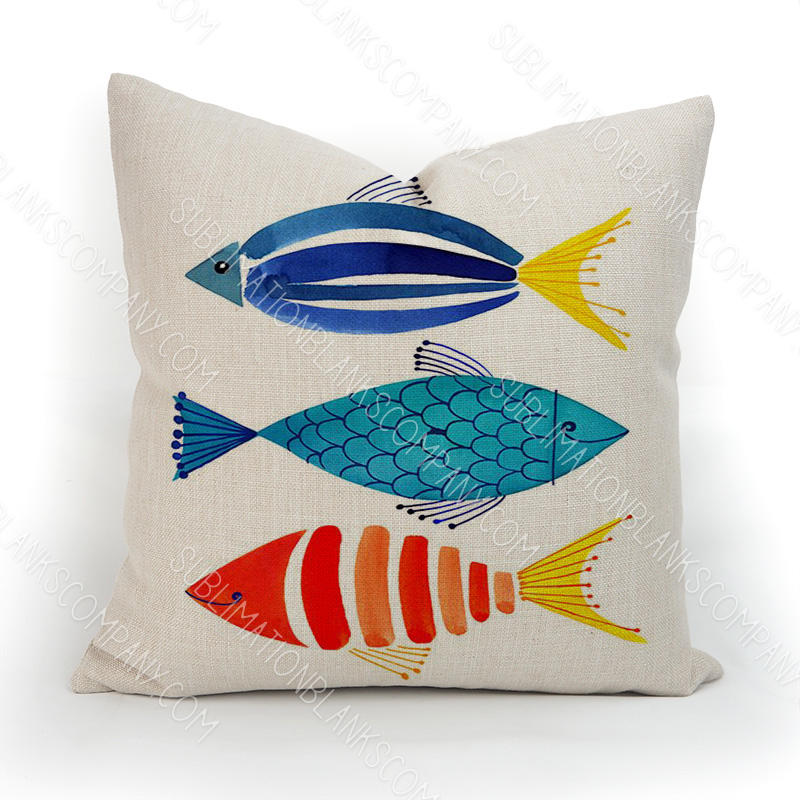 18" White or Natural Burlap Pillow Cover Sublimation Blank