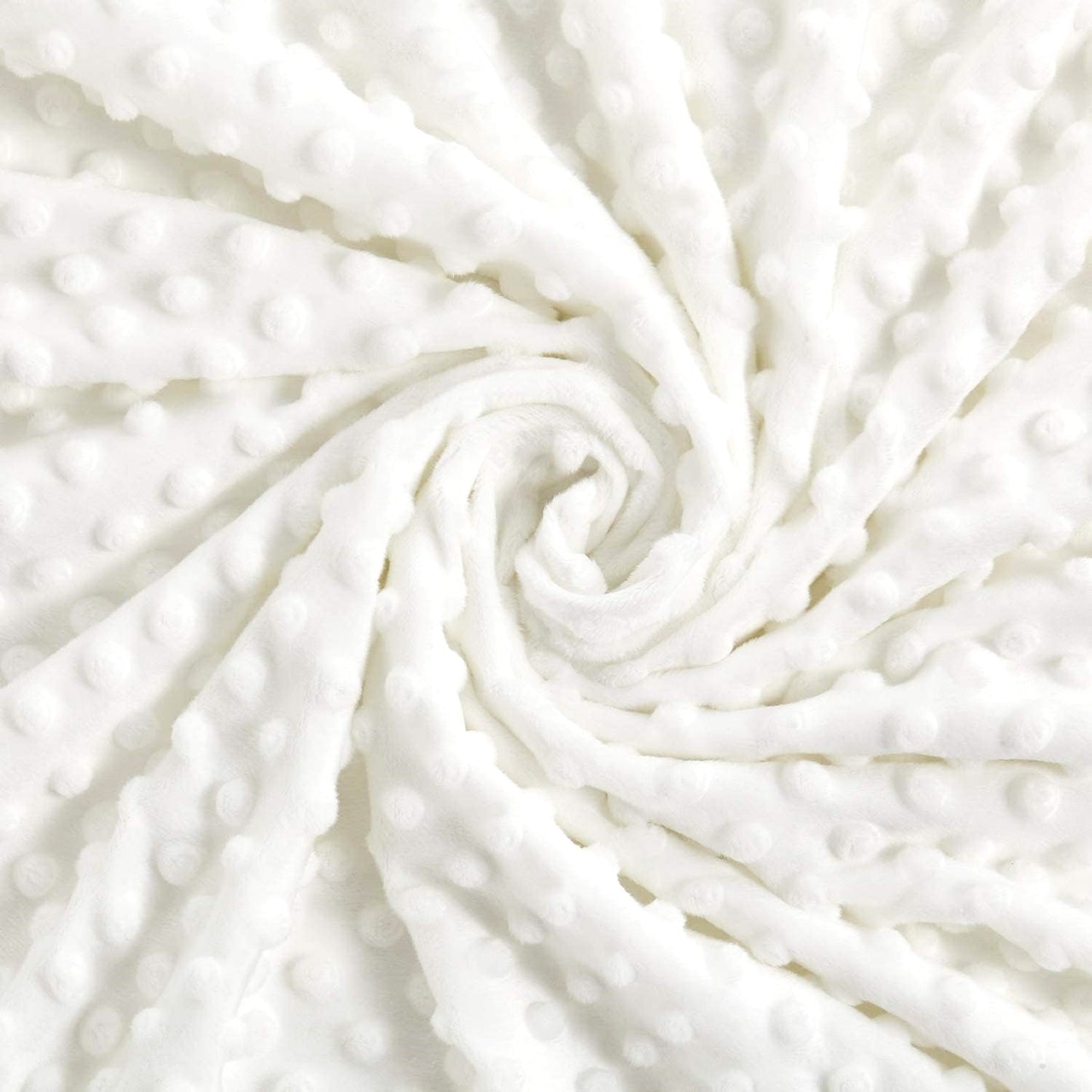 54" x 30" Soft White Minky Dot Baby Blanket Sublimation Blank