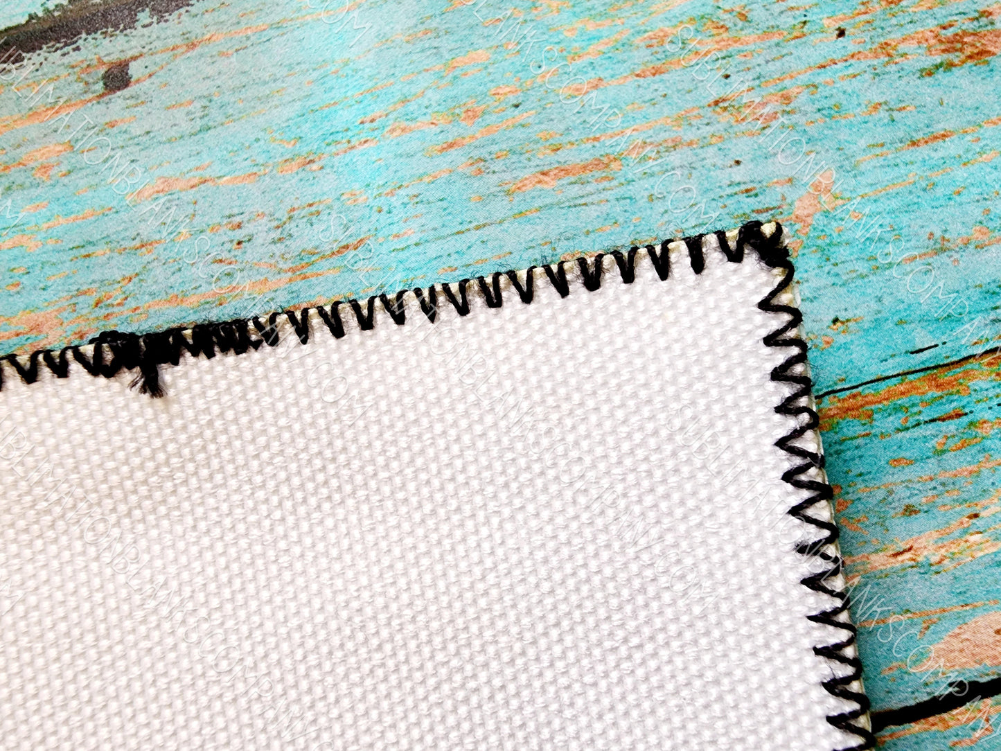 Rectangle 2.5x4" Zig Zag Stitched Distressed Burlap Sublimation Hat Patch Sublimation Blank with Glue Back