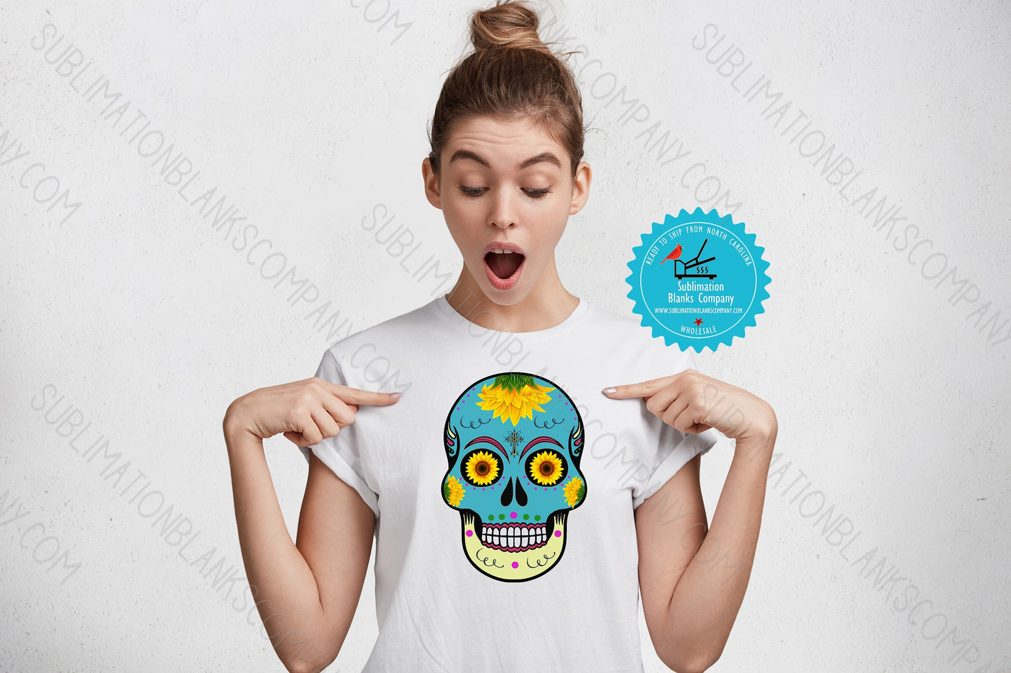 Sunflower Sugar Skulls .svg digital download artwork