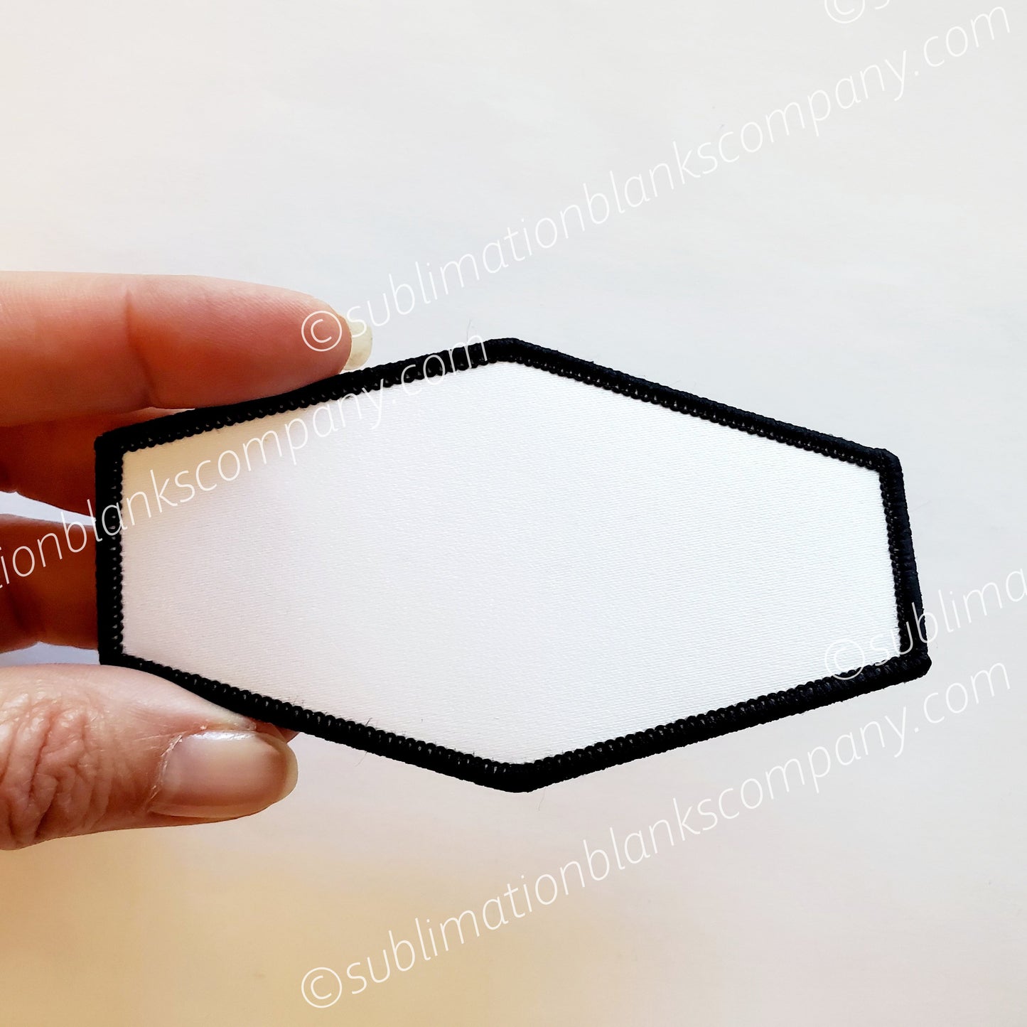Diamond Hat Patch Sublimation Blank with Black Trim