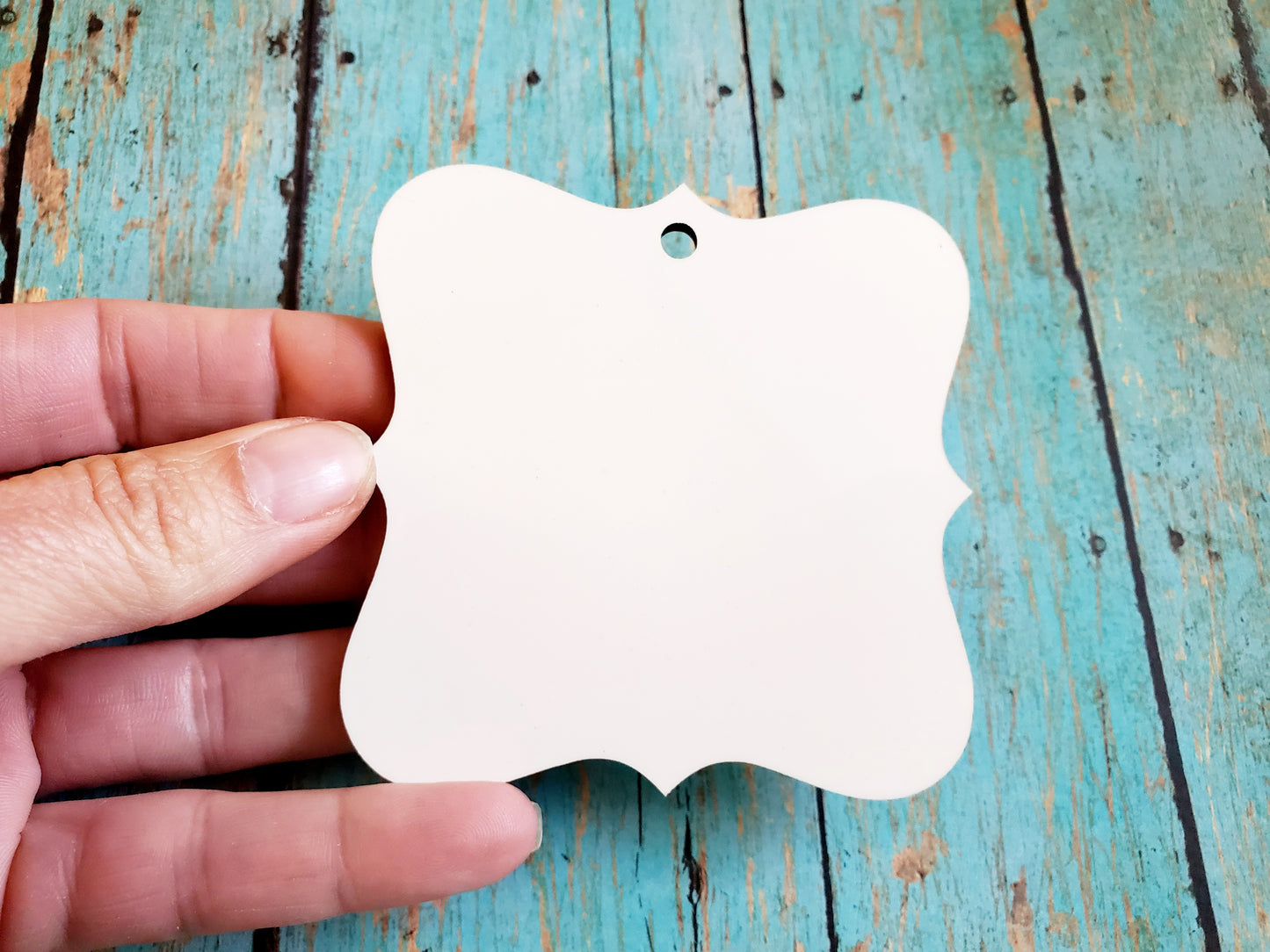 Square MDF Benelux Prague Decorative 2-Sided Christmas Holiday Ornament Sublimation Blank. Also laserable!