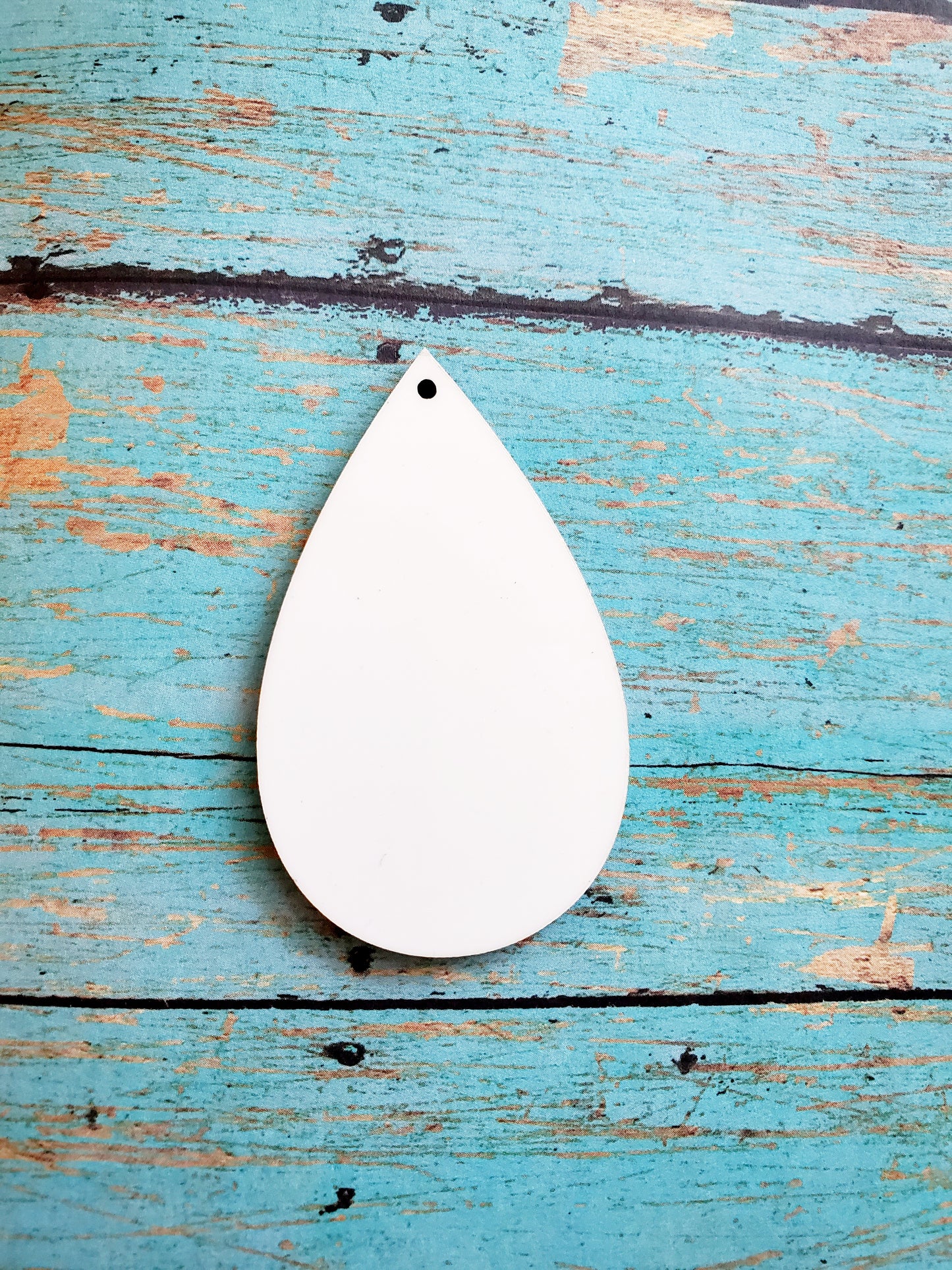 Pair of Teardrop Shape MDF Earrings with Hanging Hardware (set of 2). Laserable!