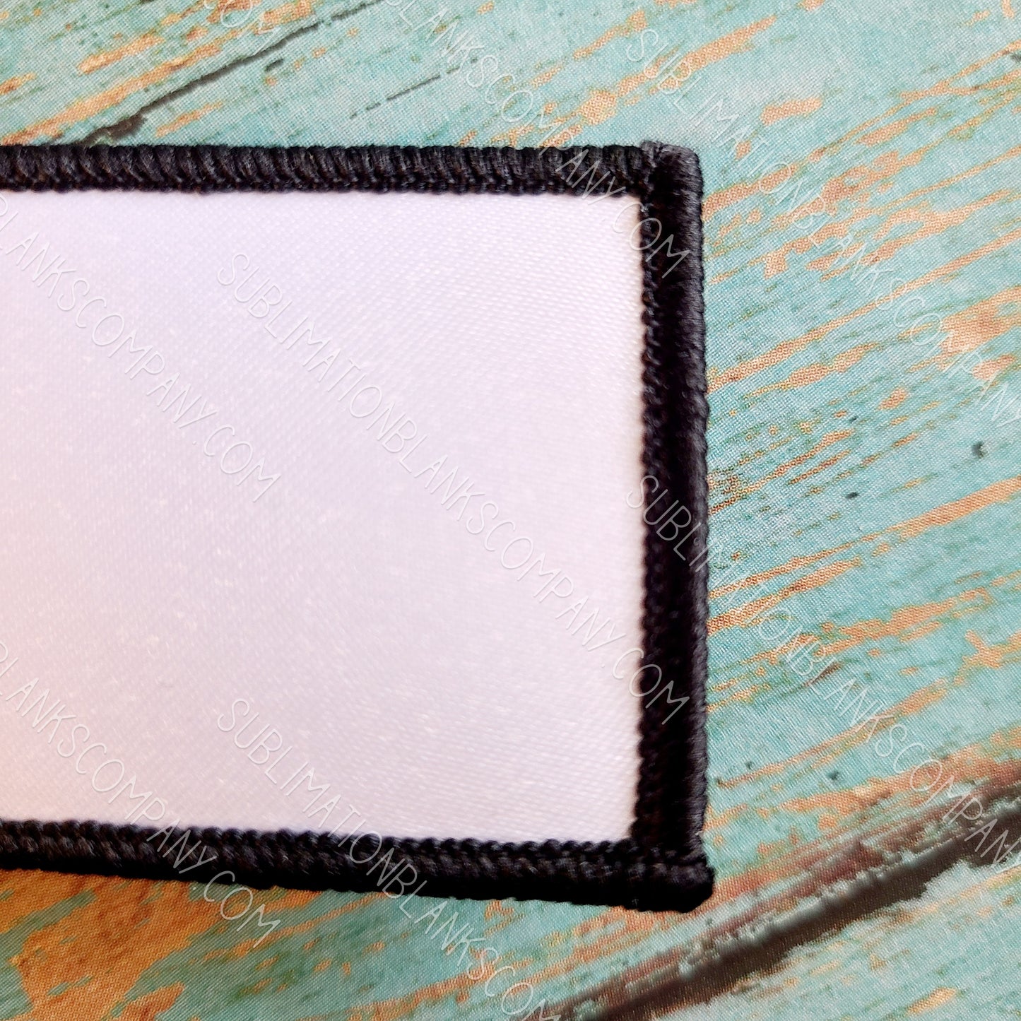 Long Rectangle Hat Patch Sublimation Blank with Re-heatable Glue Backing