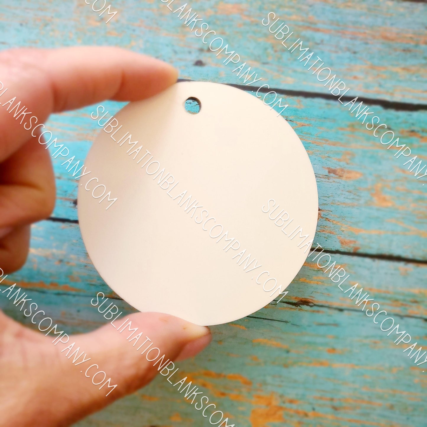 3" Round MDF 2-sided Christmas Holiday Ornament Sublimation Blank. Also laserable!