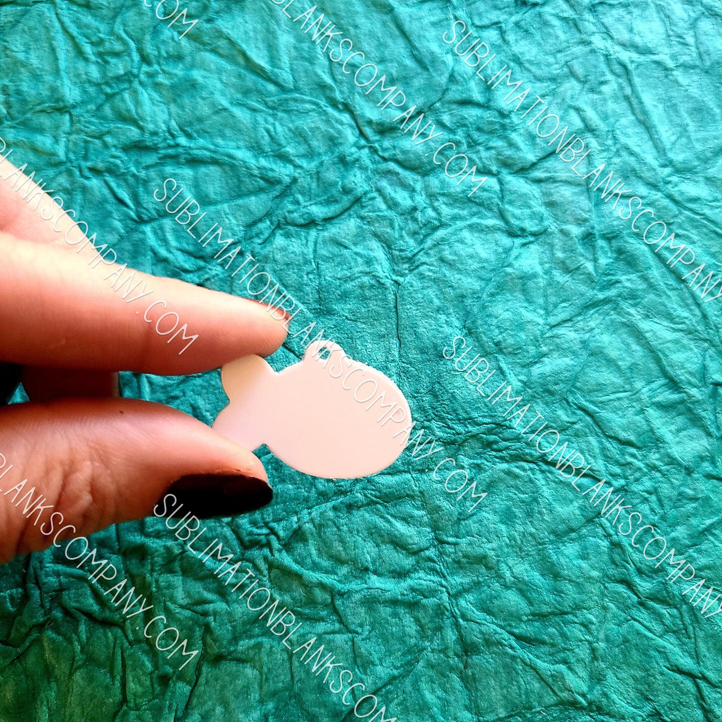 2-Sided Fish Pet ID Sublimation/Laserable Aluminum Metal Blank with Ring
