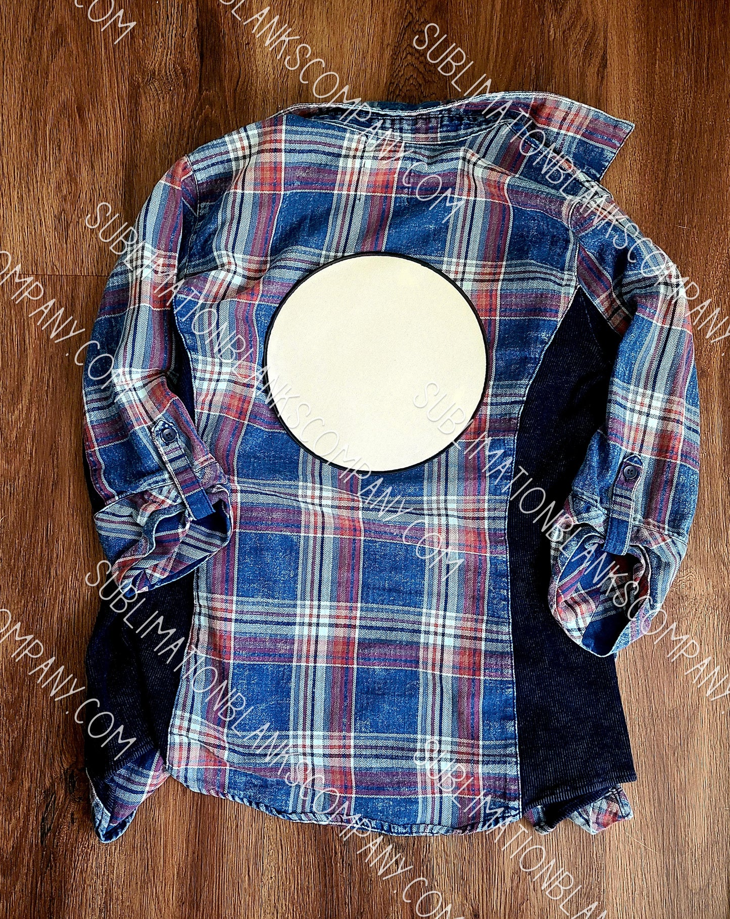 8" Round Back Patch Sublimation Blank