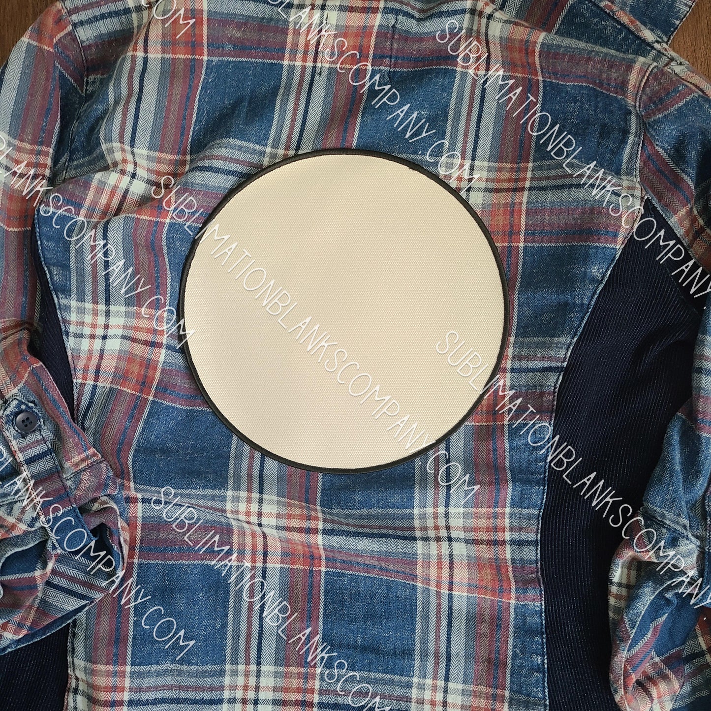 8" Round Back Patch Sublimation Blank