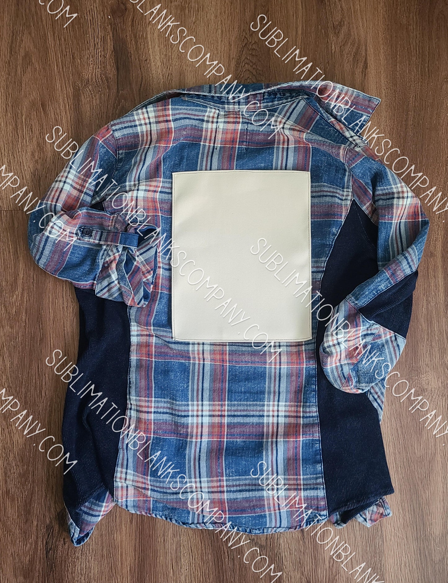 Extra Large Rectangle Black Stitch Edge Burlap Back Patch Sublimation Blank with Glue Paper