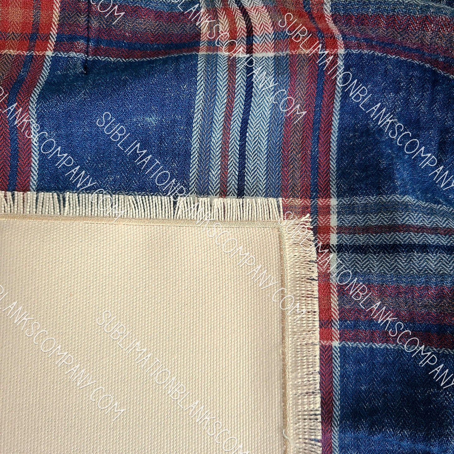 Extra Large Rectangle Raggy Distressed Burlap Center Stitched Back Patch Sublimation Blank with Glue Paper