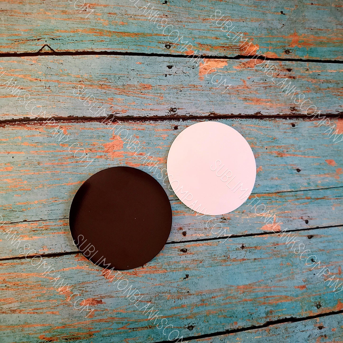 Round or Rectangle Aluminum Refrigerator Magnet Sublimation Blank. Laserable!