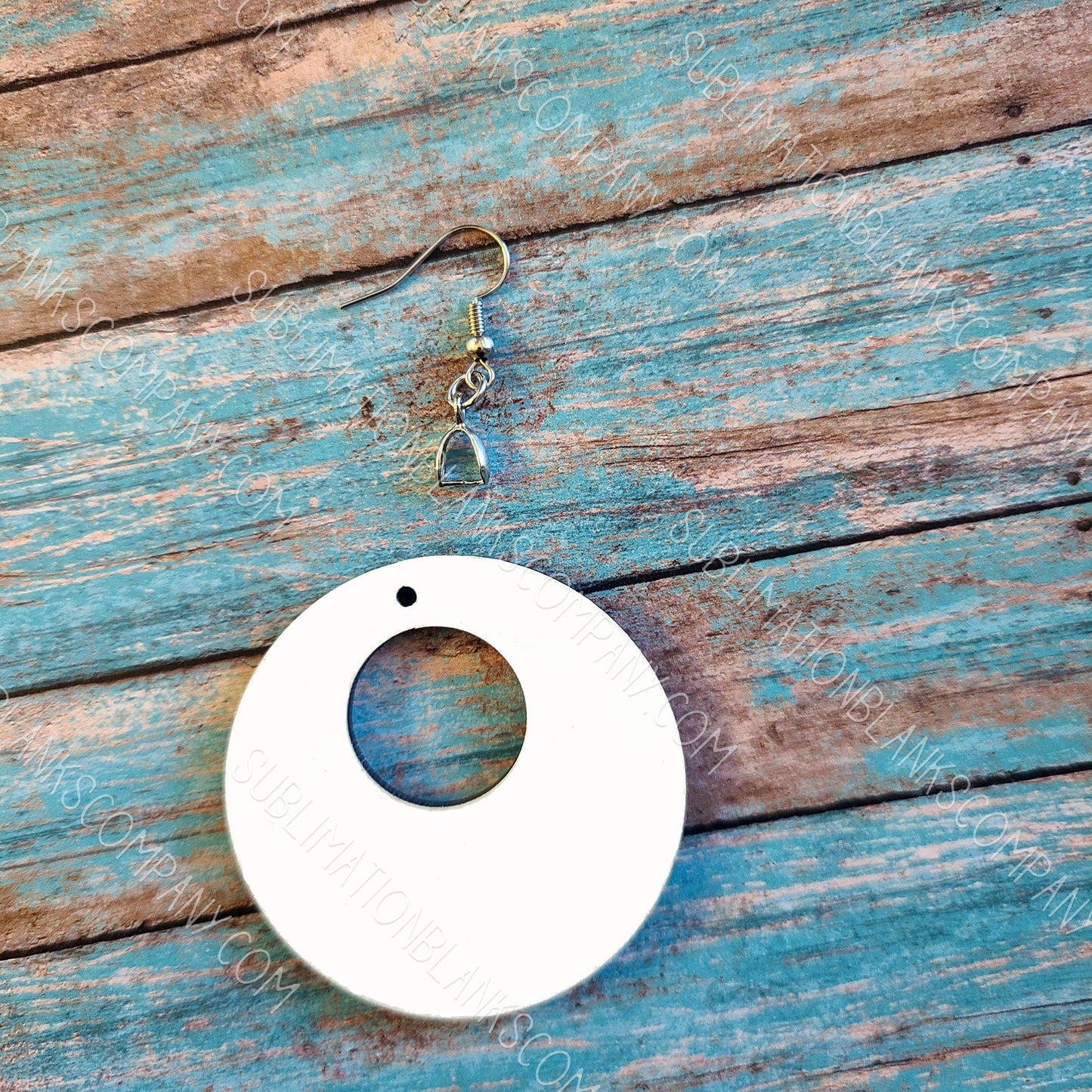Round Earrings Sublimation Blank (2 pcs) + Hanging Hardware. Laserable!