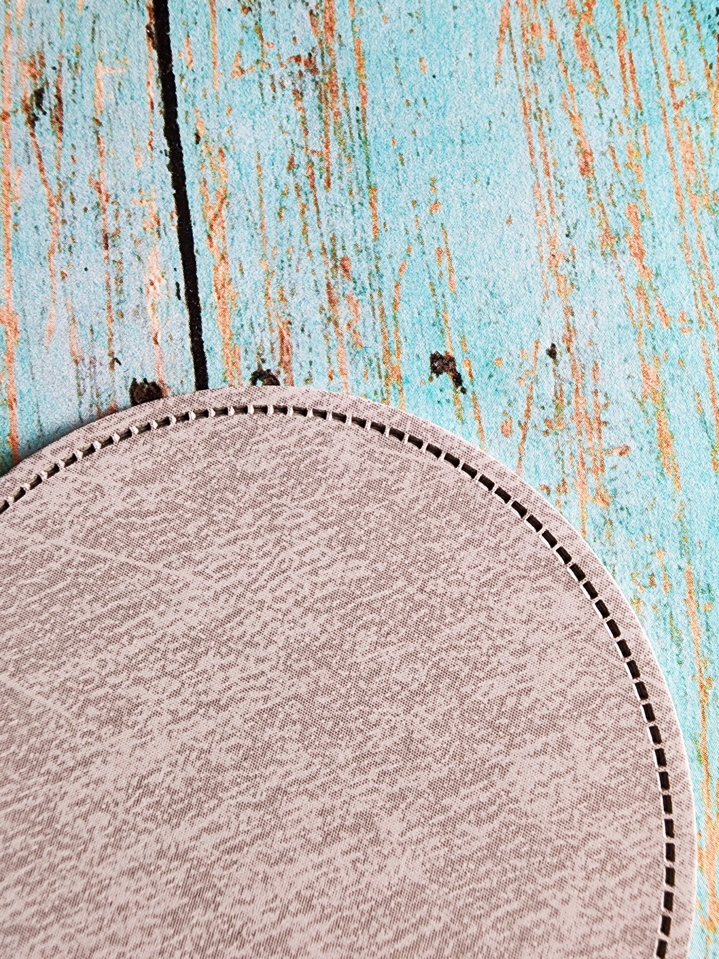 Circle Retro Tan or Gray Faux Leather Hat Patch Sublimation Blank! 2" and 2.5" Round! Laserable!