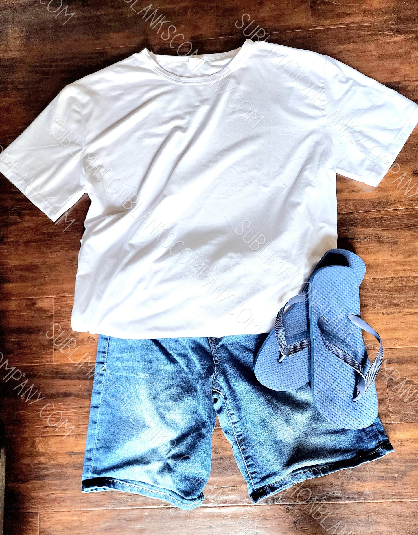 Unisex White Short Sleeve Polyester T-Shirt for Sublimation Blank! 95% Polyester