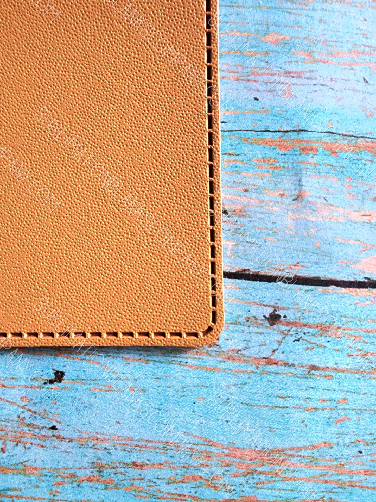 Rectangle 3.5" x 2.5" Retro Sandstone or Tan Leather Hat Patch Sublimation Blank! 4" Rounded Rectangle! Laserable!