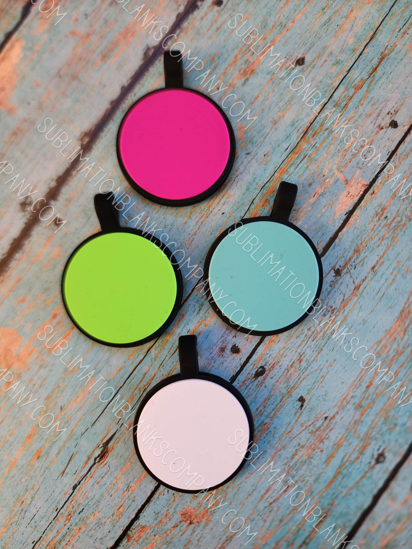 Silicone 2- sided Blank Round Silent Pet Tag! Perfect for laser engraving!