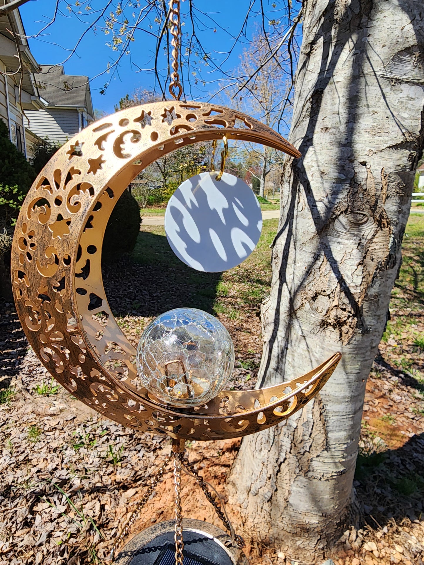 Solar Moon Sublimation Blank Wind Chimes. Also laserable!