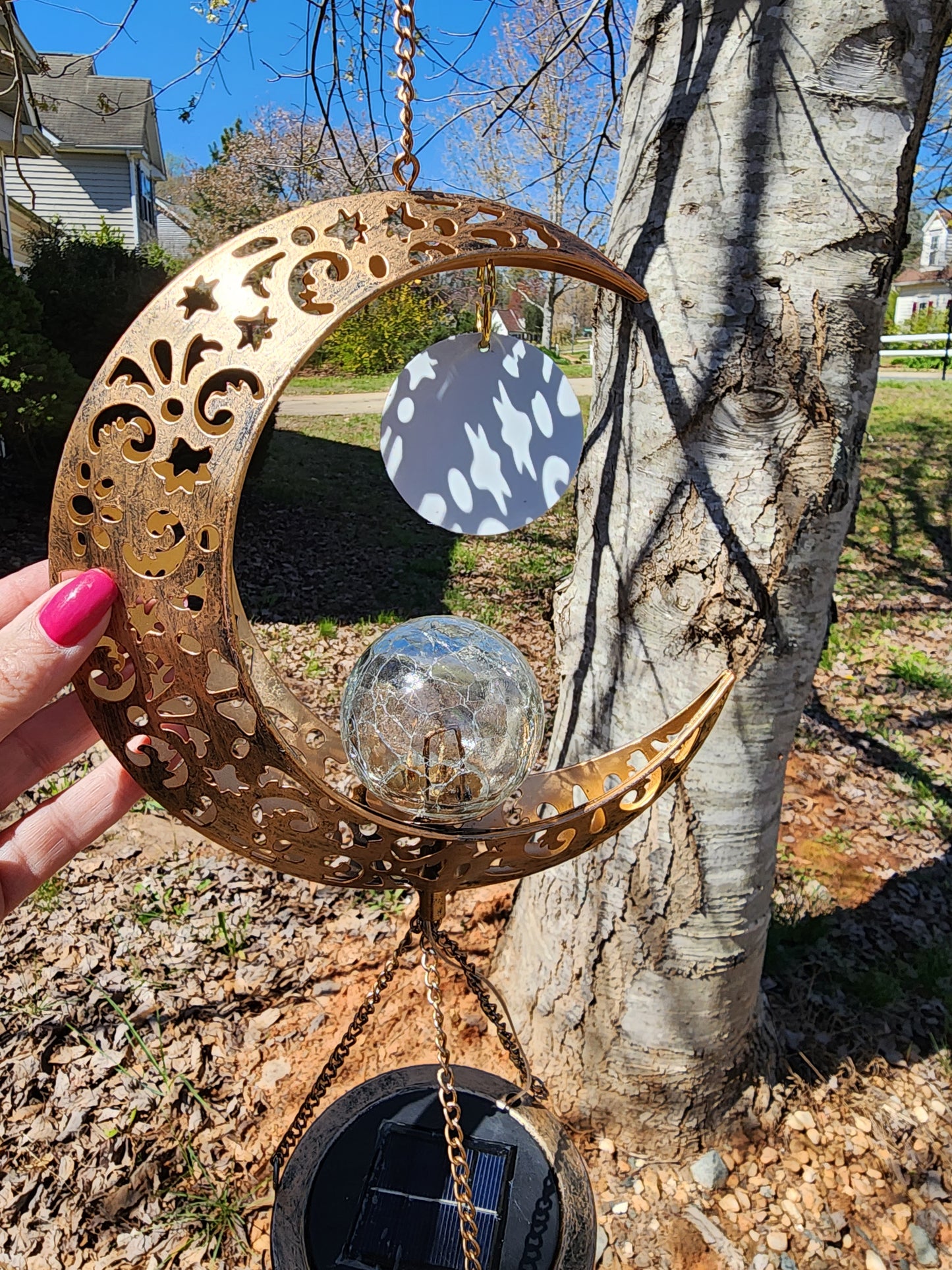 Solar Moon Sublimation Blank Wind Chimes. Also laserable!
