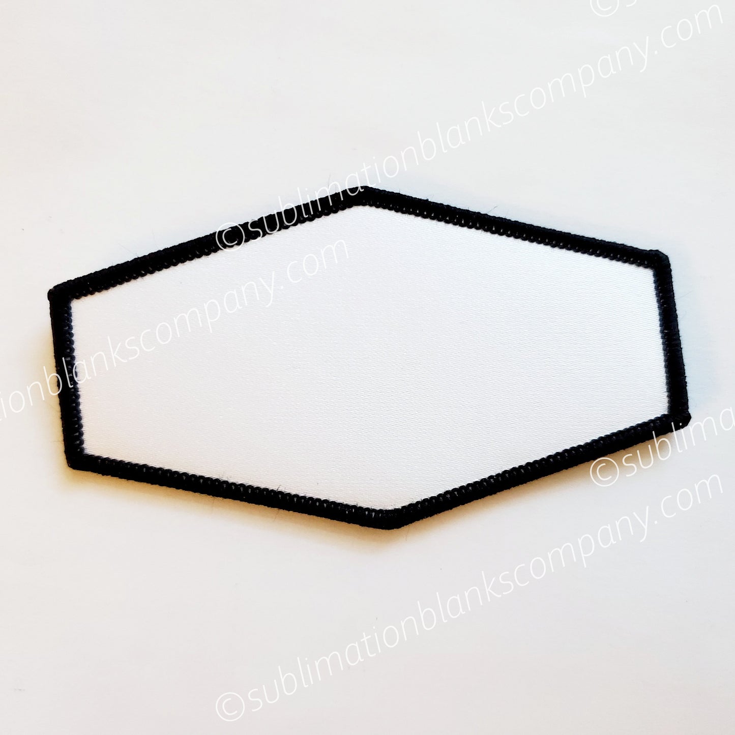 Diamond Hat Patch Sublimation Blank with Black Trim