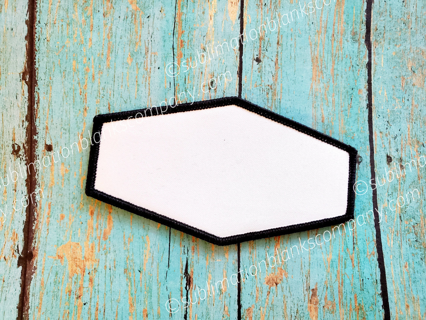 Diamond Hat Patch Sublimation Blank with Black Trim