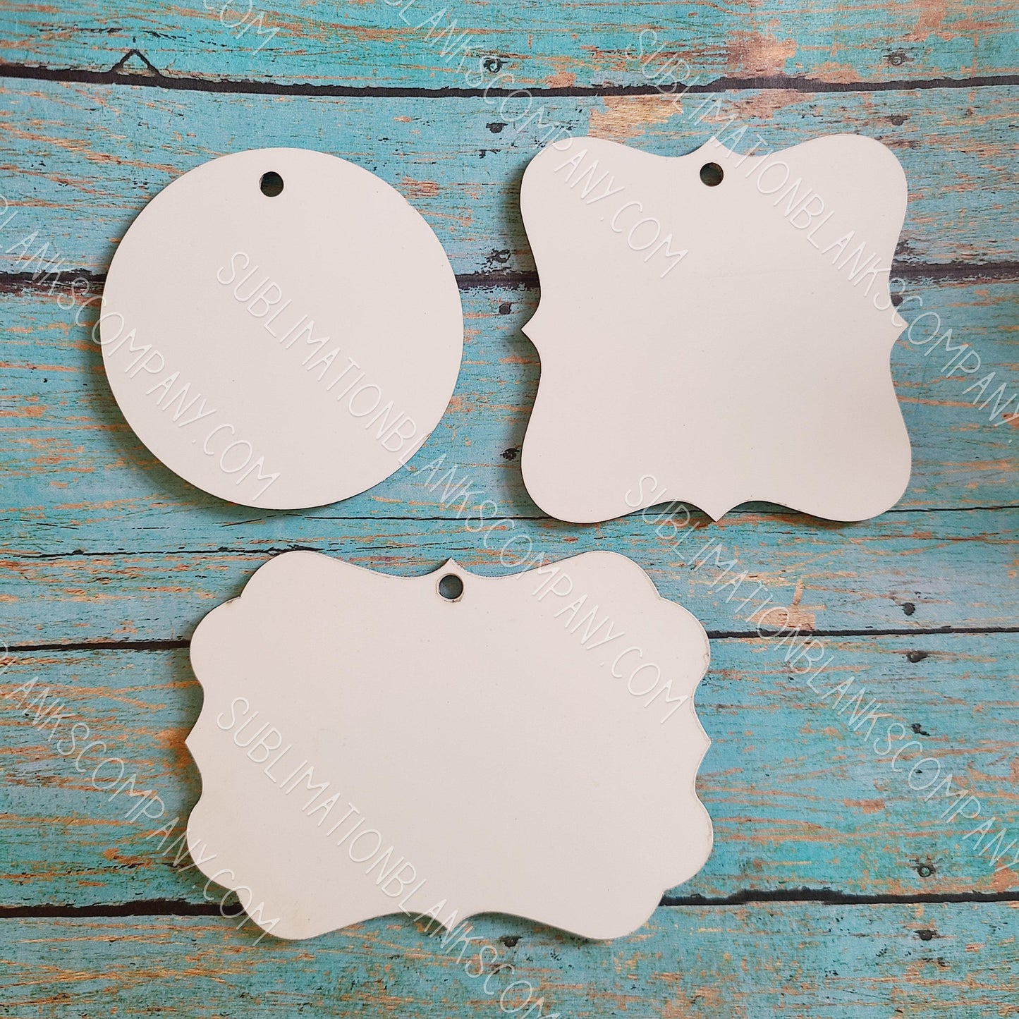 MDF Benelux Rectangle 2-Sided Christmas Holiday Ornament Sublimation Blank. Also laserable!