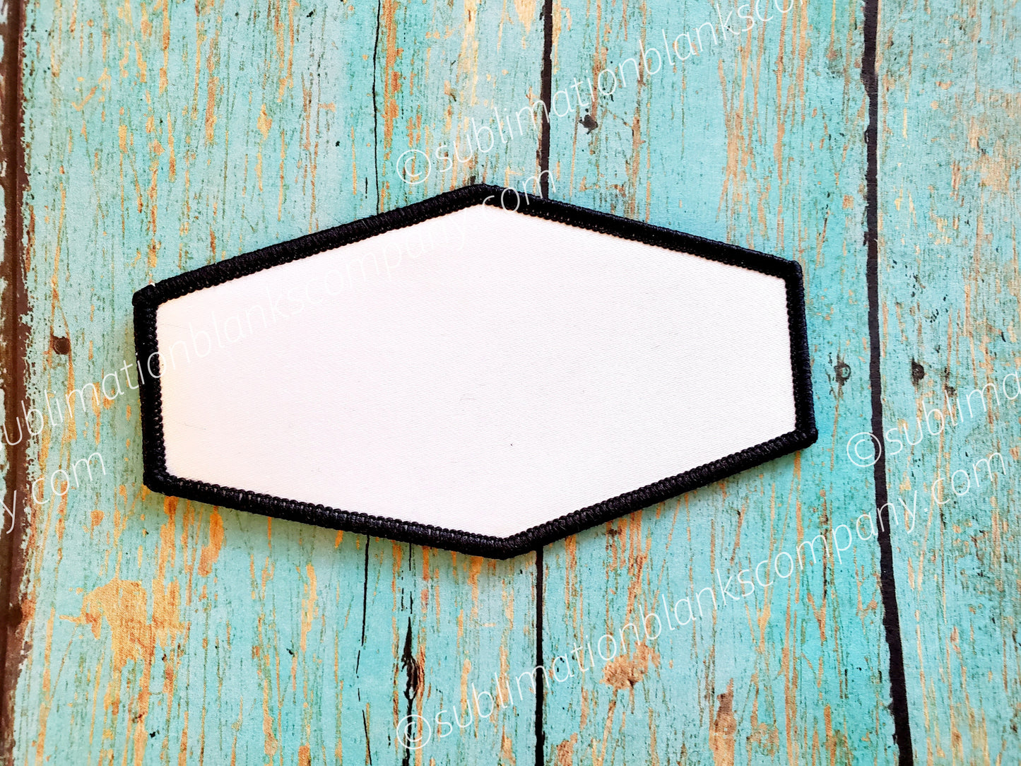 Diamond Hat Patch Sublimation Blank with Black Trim