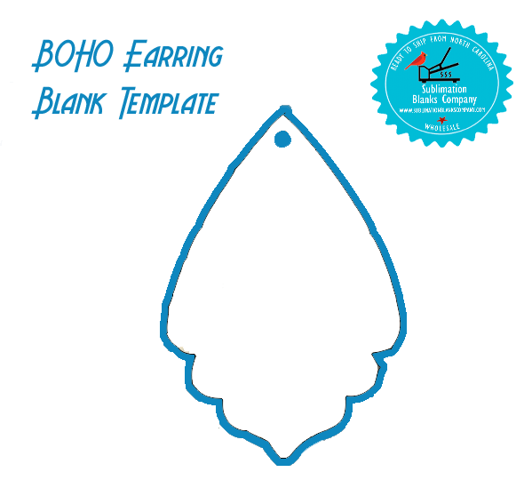 Pair of 2-sided BOHO Necklace Pendant Sublimation Blanks (2 pcs)