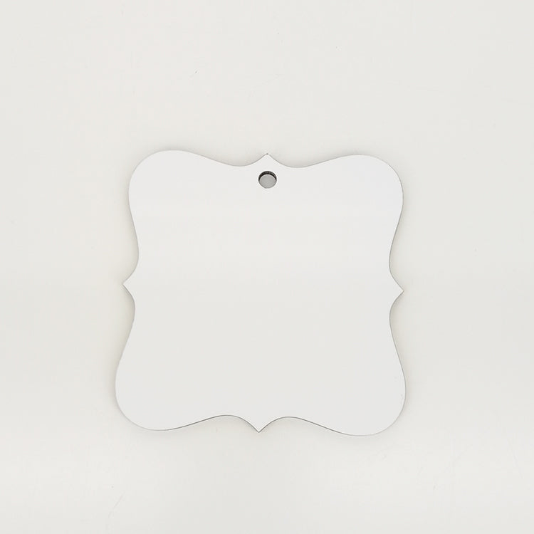 Square MDF Benelux Prague Decorative 2-Sided Christmas Holiday Ornament Sublimation Blank. Also laserable!