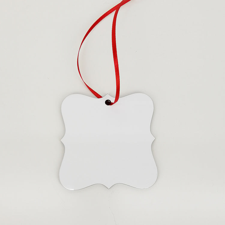 Square MDF Benelux Prague Decorative 2-Sided Christmas Holiday Ornament Sublimation Blank. Also laserable!