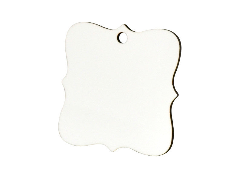 Square MDF Benelux Prague Decorative 2-Sided Christmas Holiday Ornament Sublimation Blank. Also laserable!