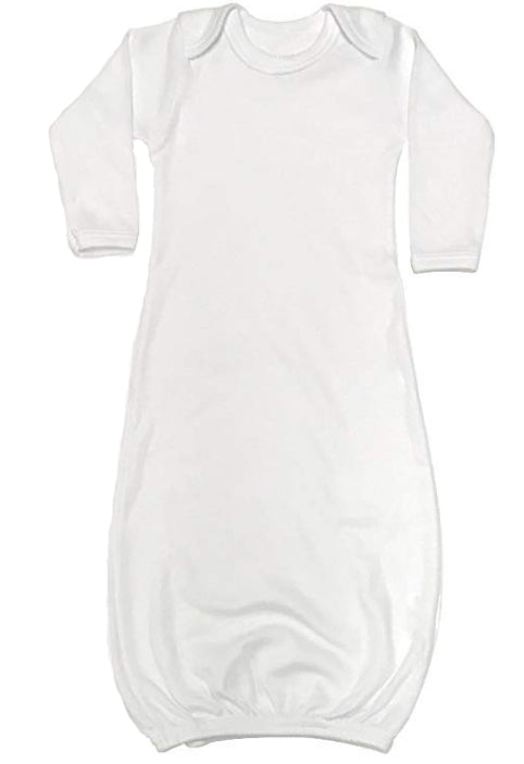 Newborn Baby Sleeping Gown and Hat Sublimation Blank Set. 0-3 Months Size.