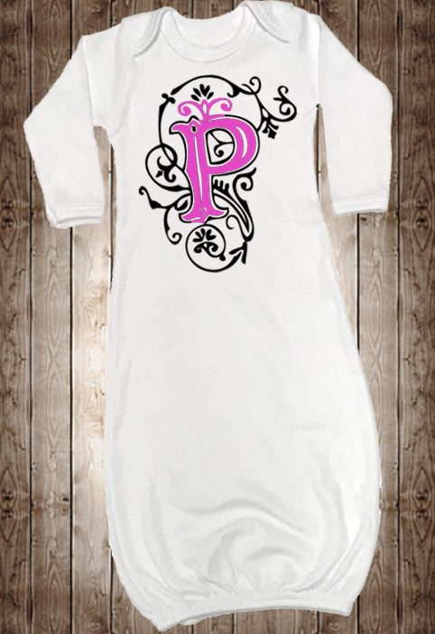Newborn Baby Sleeping Gown and Hat Sublimation Blank Set. 0-3 Months Size.