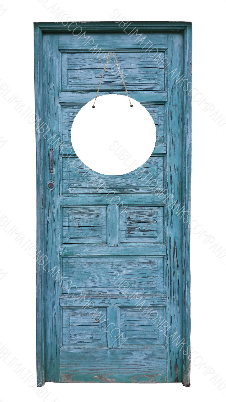 Blank Blue Door Hanger Mock Up .svg digital download artwork