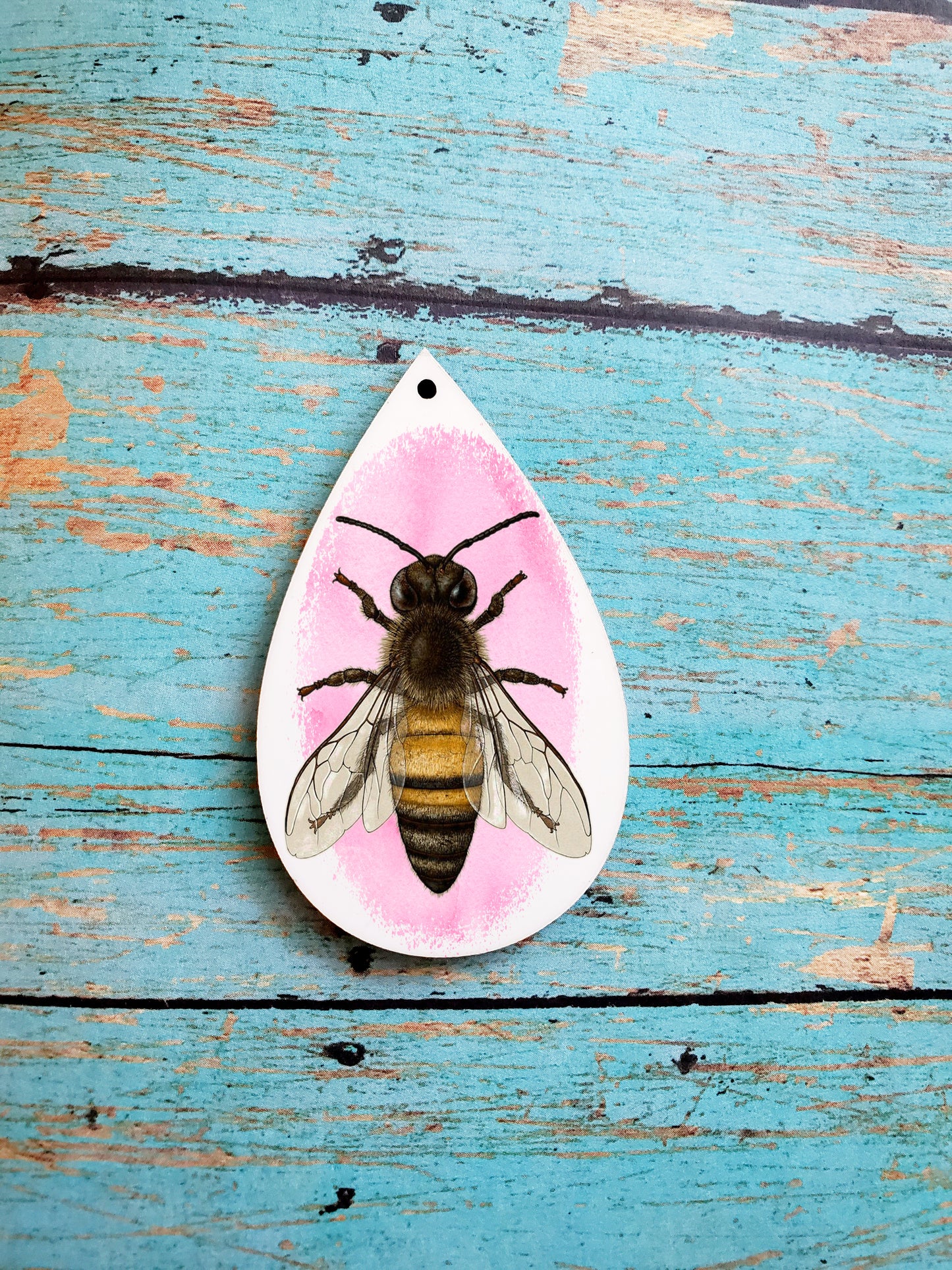 Pair of Large 2-sided MDF Teardrop Necklace Pendant Sublimation Blanks