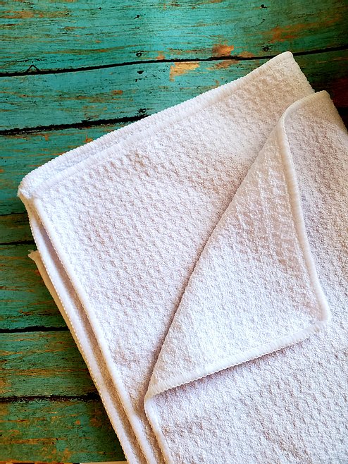 Waffle Dish Towels Household Kitchen Plain Rags Thickened - Temu