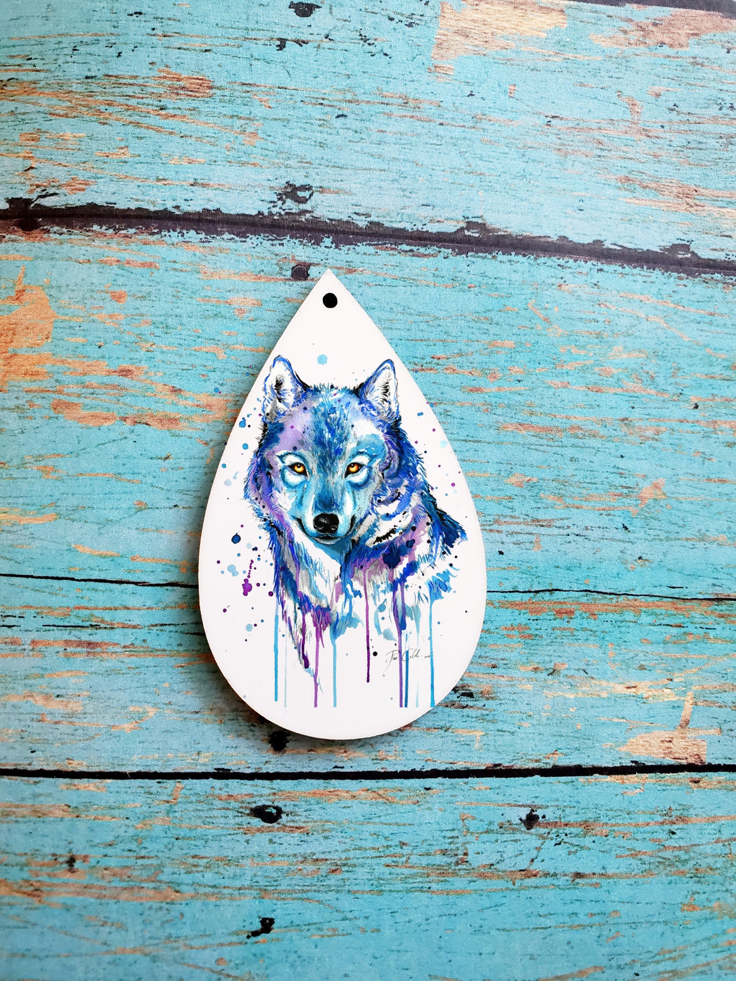 Pair of Large 2-sided MDF Teardrop Necklace Pendant Sublimation Blanks