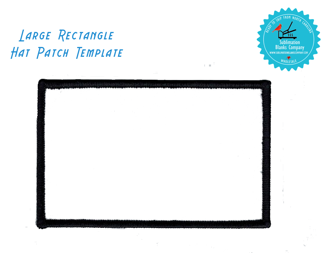 Rectangle Hat Patch Sublimation Blank (Small and Large Size)