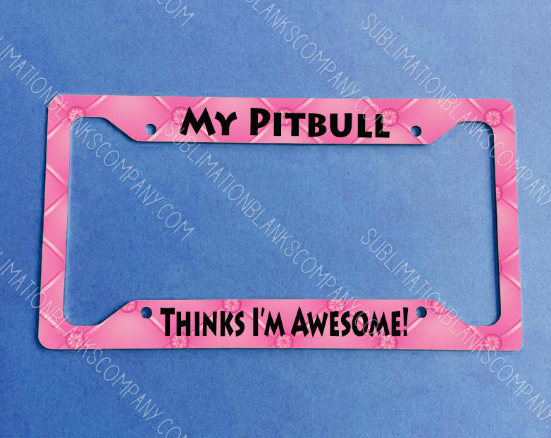 3-Pack Aluminum License Plate Frame Sublimation Blanks. Laserable!