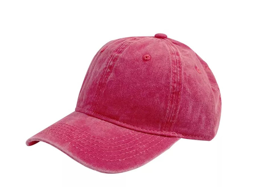 Adjustable Stonewashed Unisex Baseball Trucker Hat Cap with Slide Buckle