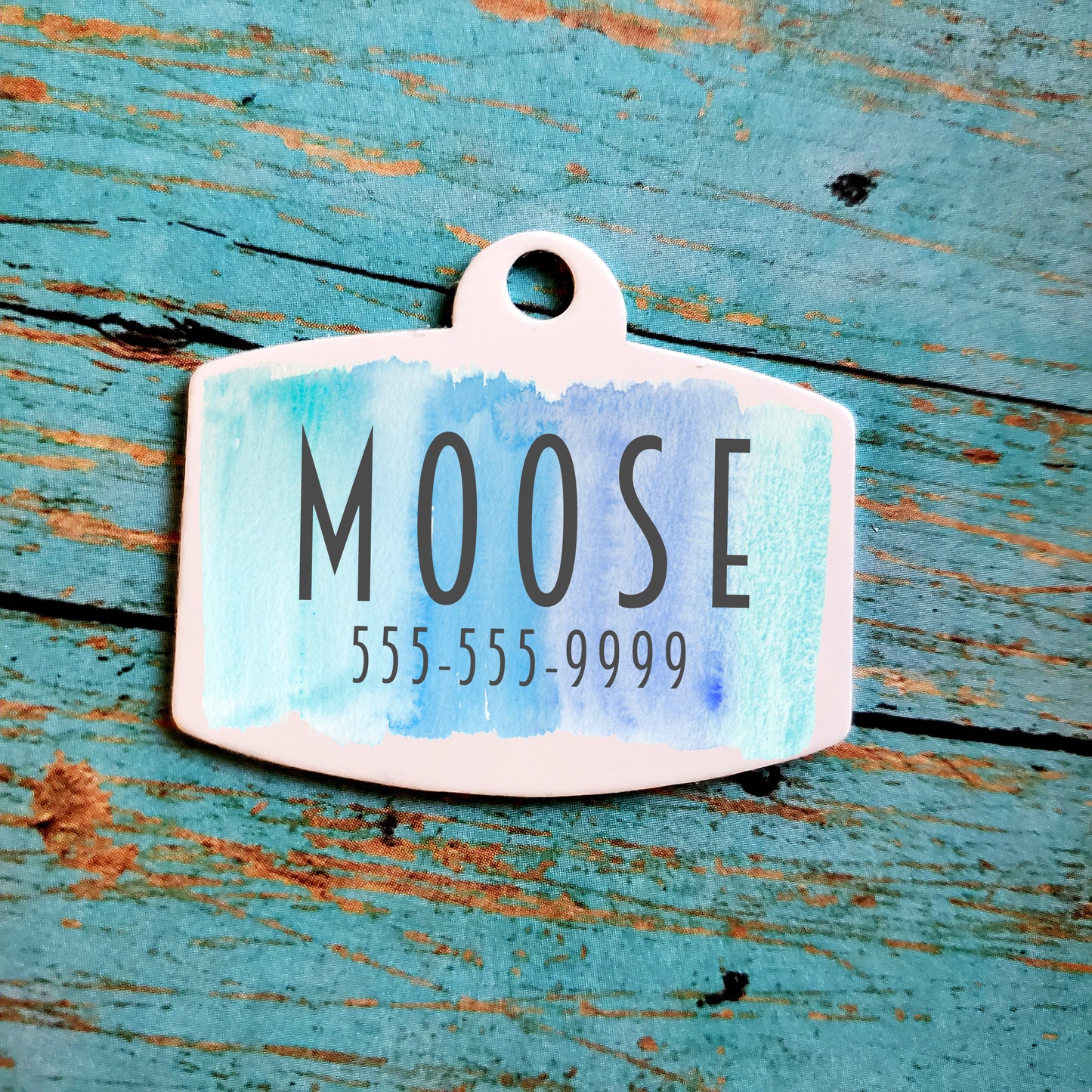 2-Sided Rounded Rectangle Shape Ped ID Tag Sublimation/Laserable Blanks with Ring